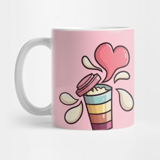 Sweet coffee cup with heart aroma Mug